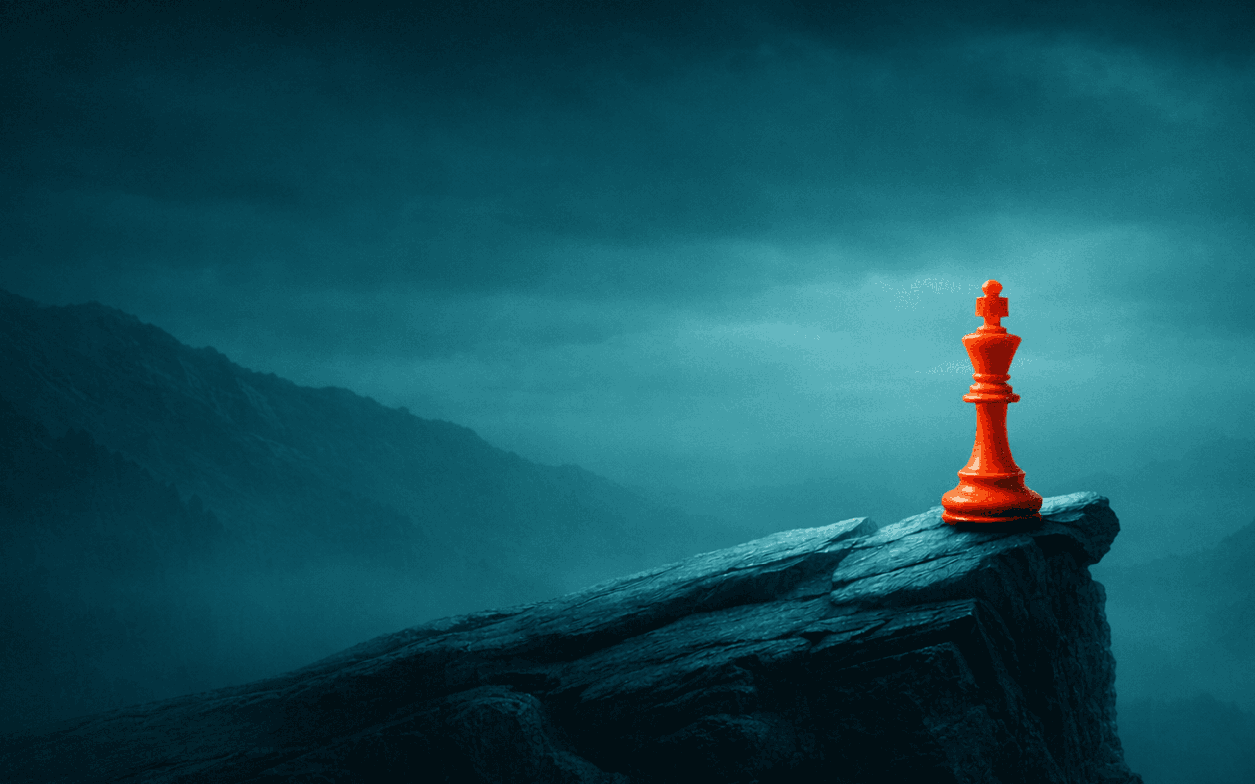 AlpineRoot Technologies hero image depicting the one step solution with chess metaphor (king alone at the top))
